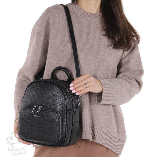 Рюкзак женский 670100 black Velina Fabbiano-Safenta/30 в Новосибирске