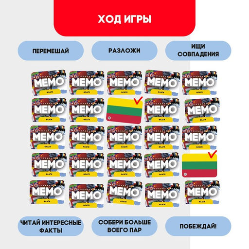 Мемо Флаги - Лас Играс kids фото 3