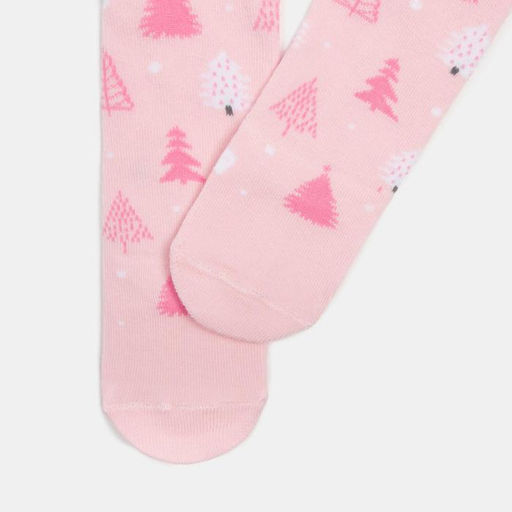 Колготки Крошка Я «Ёлочки», розовый, рост 68-74 см