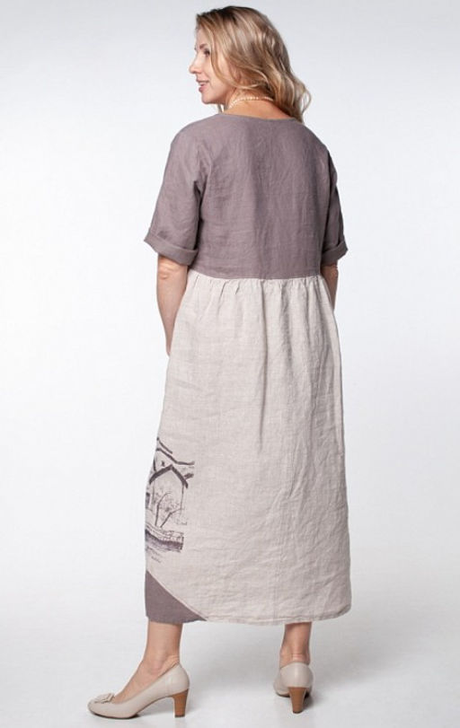 Умягченный лен 100% платье