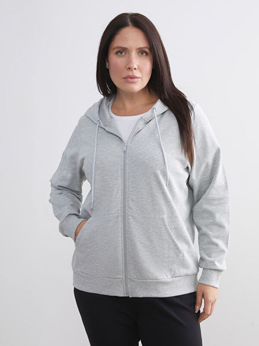 Kap??onlu Kad?n Fermuarl? Sweatshirt