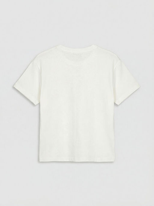 Bisiklet Yaka Bask?l? Erkek ?ocuk Ti??rt