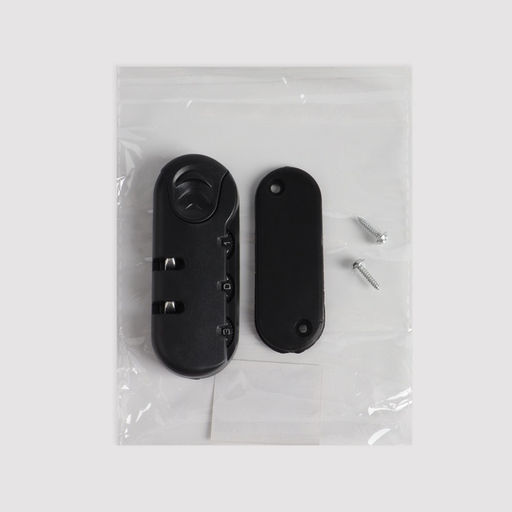 Цена за 3 шт. Замок кодовый для чемодана, с креплениями, 3.3×8.3×1.8 см, цвет чёрный