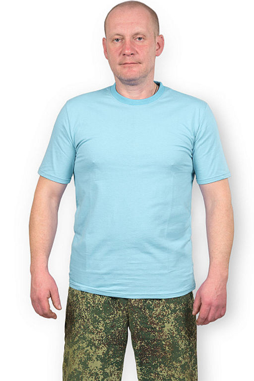 Футболка мужская, бирюзовый (67-15) - Плиона фото 2