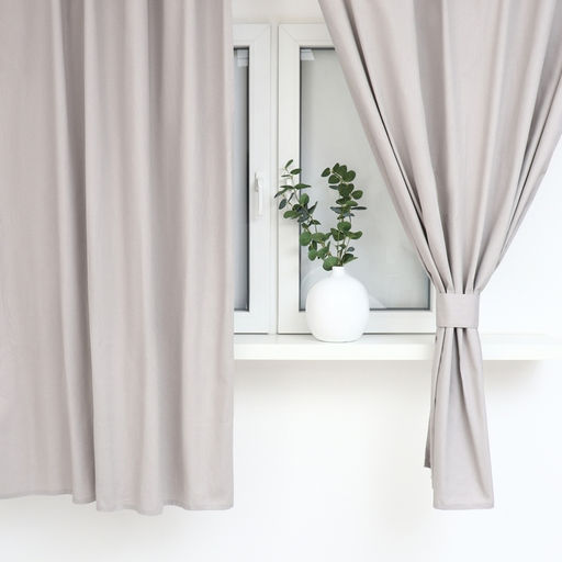 Шторы для кухни с подхватами Этель Kitchen, серый, 150×180 см, комплект - 2 шт.