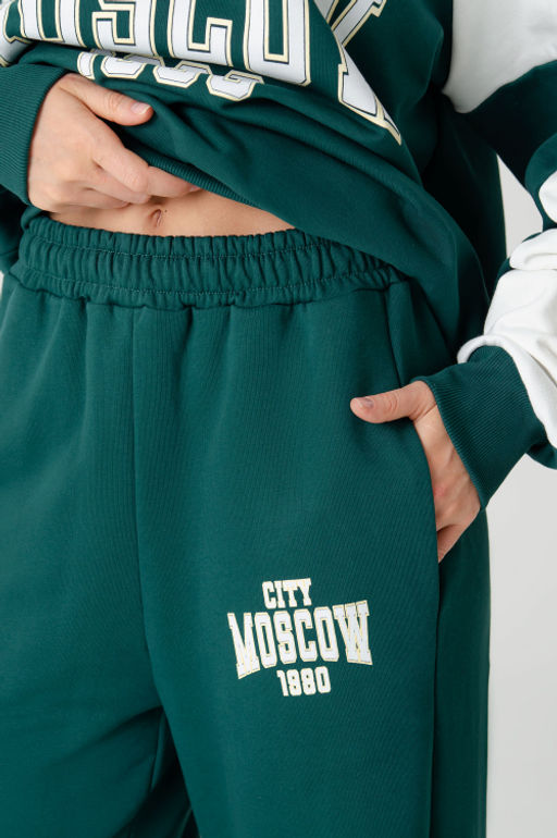 Арт. 2-541 Костюм женский с брюками 44-50 (4 шт) Цвет:изумруд,белый - Калинка фото 12