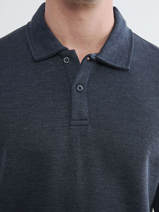 Polo Yaka Erkek Sweatshirt