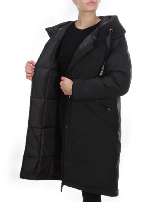 2238 BLACK Пальто женское зимнее AKIDSEFRS (200 гр. холлофайбера) - Fashion фото 9