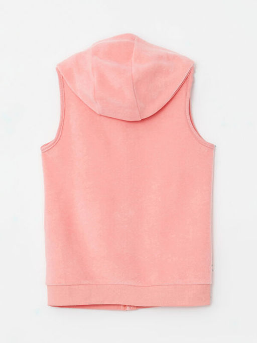 Kap??onlu Nak??l? Polar K?z ?ocuk Fermuarl? Yelek - Waikiki фото 2