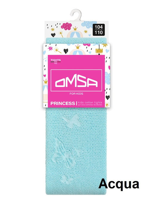 OMSA kids Collant 12A01-3 с ажур рис (бабочки) - Blu Сhiaro  фото 10