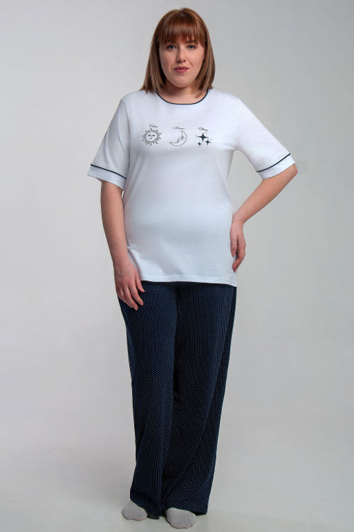 Арт. 10102 Пижама с брюками 44-54 - 5+3 фото 3
