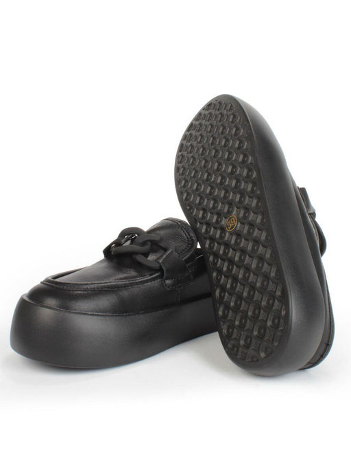 07-DJ45-2 BLACK Лоферы женские без задника (натуральная кожа) - Фабричный китай фото 14