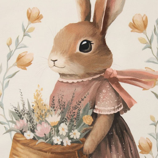 Полотенце кух.Этель Зайчик с корзинкой 40х70 см, 100% хл, 190г/м2  фото 7