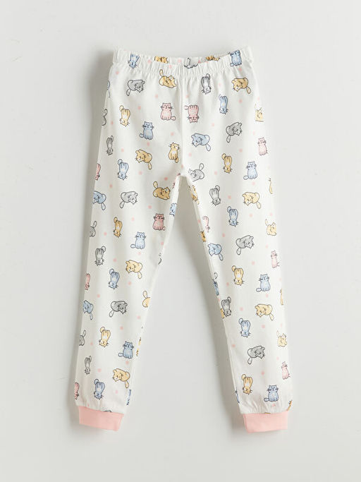 Bisiklet Yaka K?z ?ocuk Pijama Tak?m?