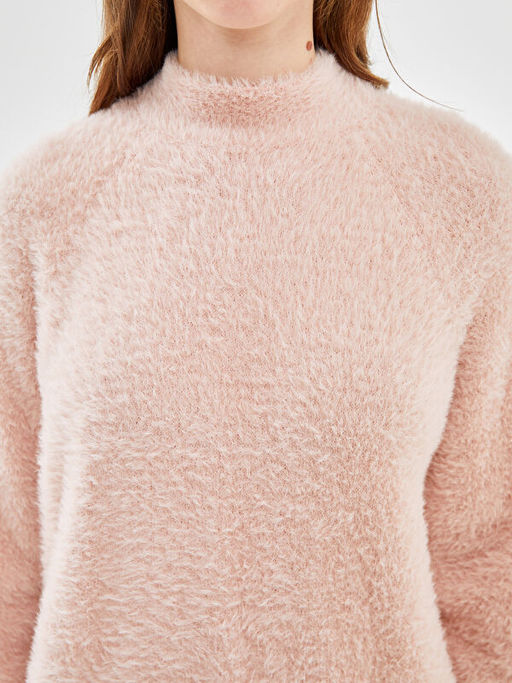 Dik Yaka Kad?n Pel?? Triko Tunik