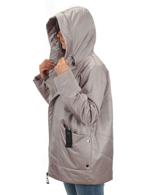 BM-05 GRAY/BEIGE Куртка демисезонная женская АЛИСА (100 гр. синтепон) - Фабричный китай фото 10