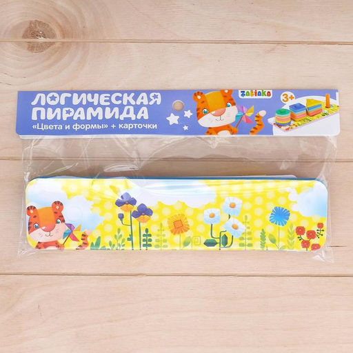 Логическая пирамидка Цвета и формы, материал EVA, карточки с заданиями, по методике Монтессори - Iq-zabiaka фото 4