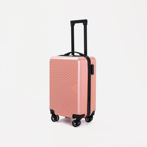 Чемодан малый 20, отдел на молнии, кодовый замок, цвет розовый - Simaland фото 3