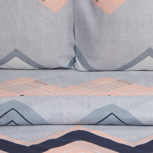 Постельное бельё 1,5сп Экономь и Я Зигзаг, 143х215см, 145х214см, 50х70см-1шт, 60г/м2, микрофибра  фото 2