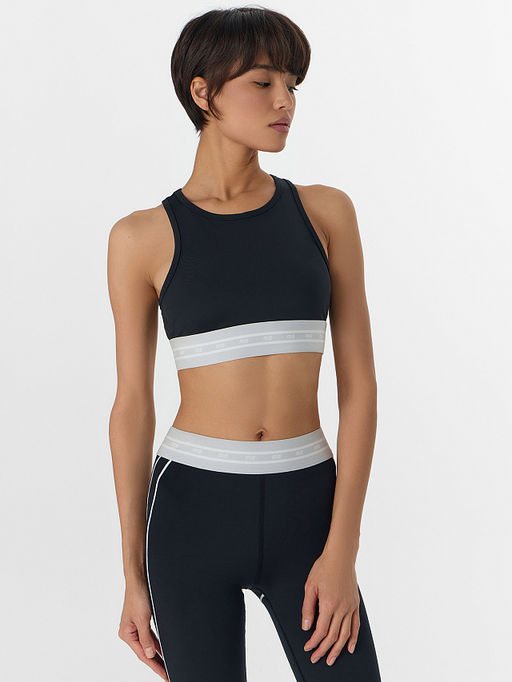 Топ женский спортивный черный