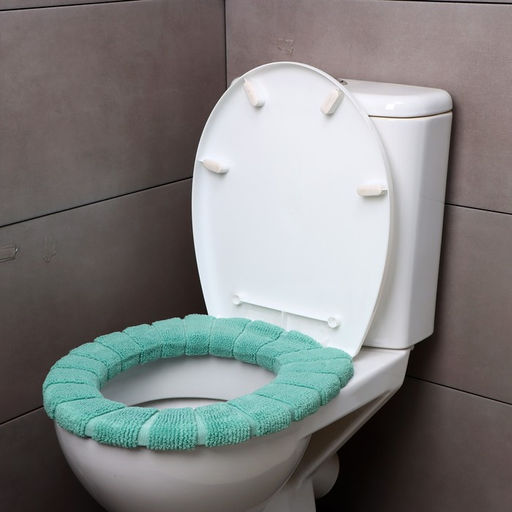 Чехол мягкий накладка на крышку и сиденье унитаза, зелёный