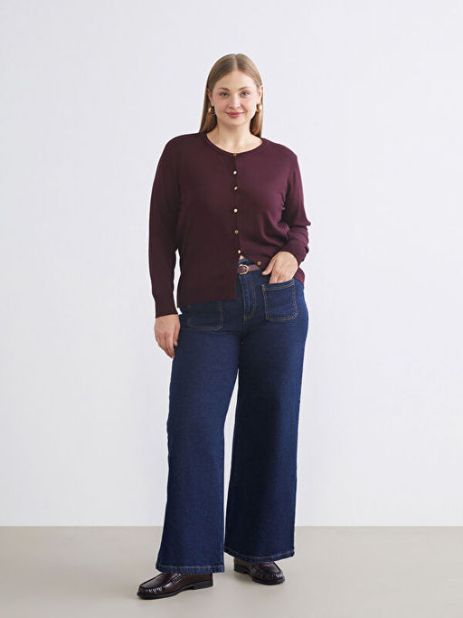 B?y?k Beden Wideleg Kad?n Jean Pantolon