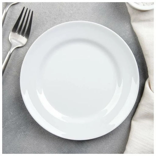 Ф_Тарелка мелкая 170 мм "Идиллия" Белье арт. ДБ_4С0289Ф34 без деколи