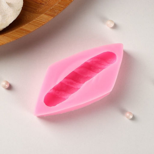 Молд для заливки «Багет», силикон, 7.5×3.5×1.5 см, розовый