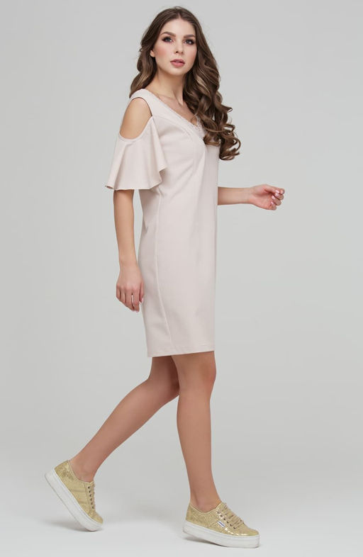 Коктейльное платье сливочный - Donna saggia фото 4