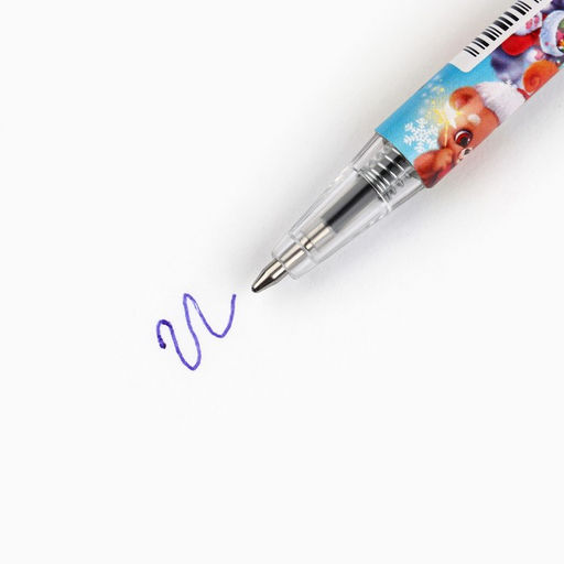 Цена за 10 шт. Ручка шариковая, синяя паста, 0.5 мм, автоматическая Пушистики - Artfox фото 5