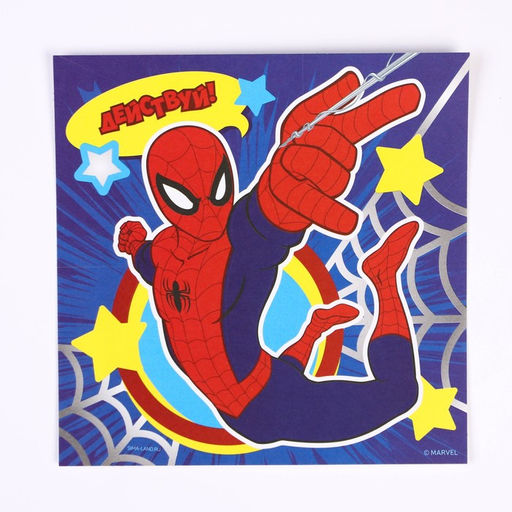 Фреска песком с блёстками «Человек-паук», 9 цветов