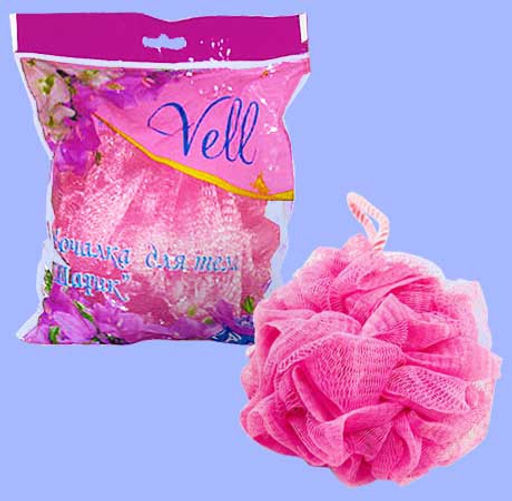 Мочалка из безузловой сетки Шарик 25 гр. арт. 72565, 09140