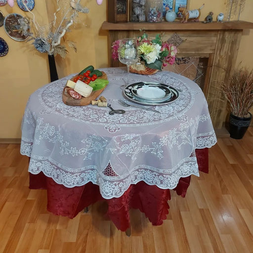 Скатерть EMBOSSED 54" (135), арт FC-101B, КРУГ 54-101