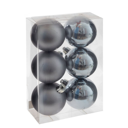 Набор из 6шт Украшение новогоднее "Шар", D 6 см, L6 W6 H7 см