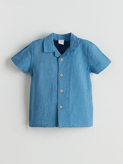 Resort Yaka Desenli Erkek Bebek G?mlek