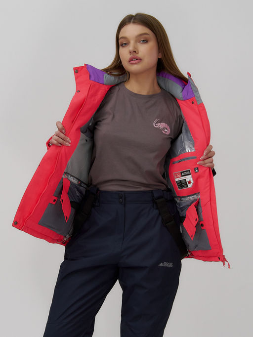 Горнолыжный костюм женский зимний малинового цвета 02805M - Mtforce фото 9