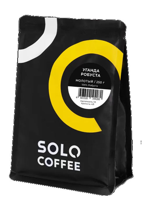 Кофе в зернах Solo Coffee Уганда Робуста (100% робуста), свежеобжаренный  фото 6