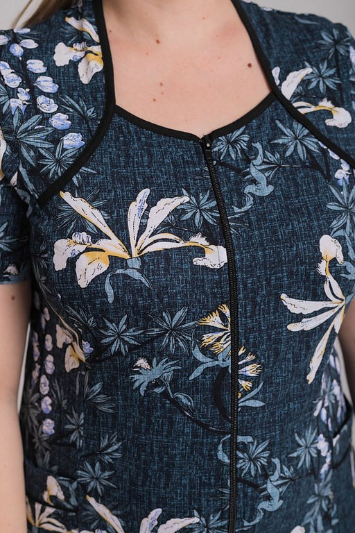 Халат М31969иб изумрудный/белый - Елена фото 5