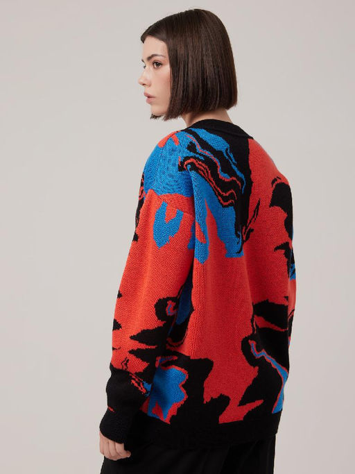 Джемпер женский 1231153009 black/blue/orange - Eleganzza фото 2
