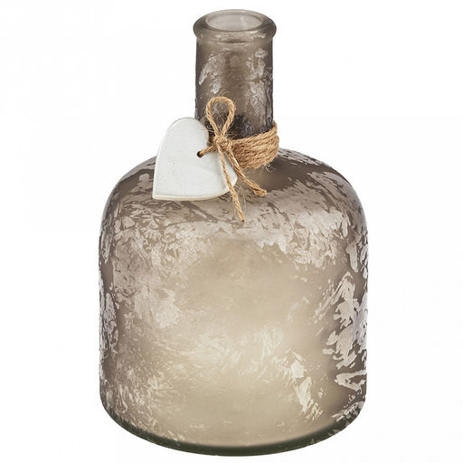 Ваза для цветов стеклянная "Сильвер" 2л, д15см, h22,3см, форма "бутылка", "Кошурниково-2" (Россия)