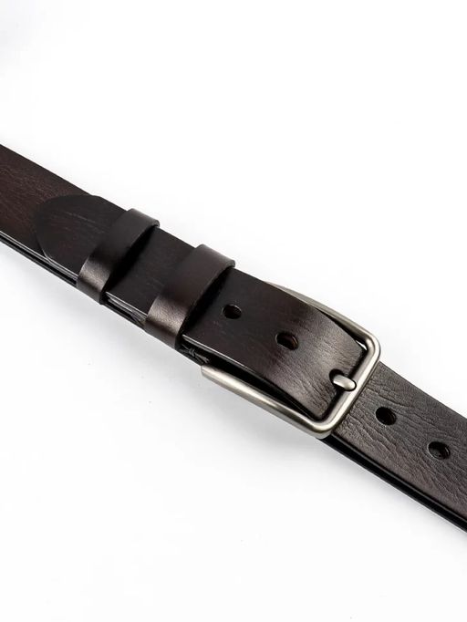 Мужской кожаный ремень Dierhoff ДРК 3054/1-40 Коричневый - Sergio valentini фото 5