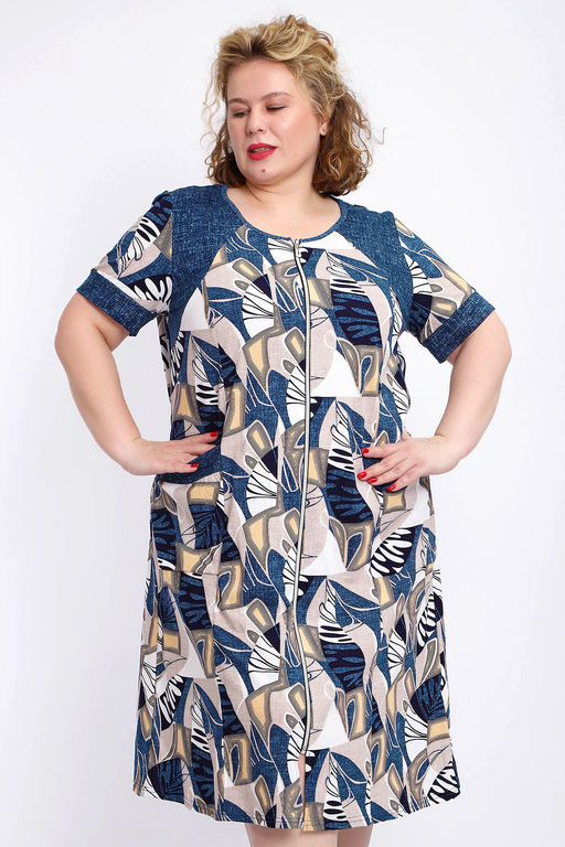 Халат 004 домашний на молнии