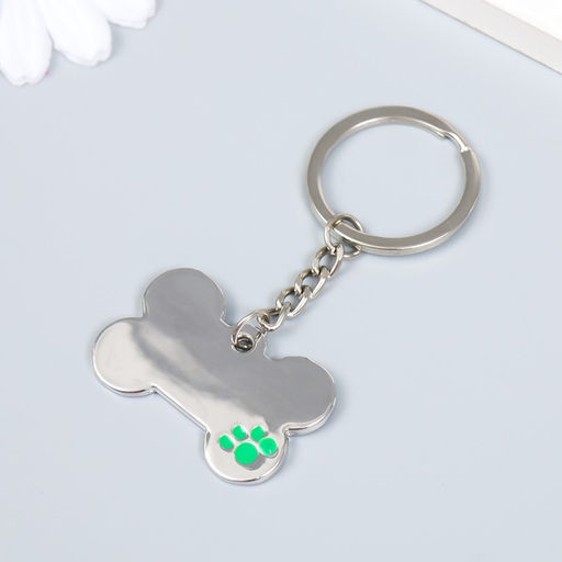 Цена за 12 шт. Брелок для ключей на кольце «Косточка с лапкой», металл, 3×4 см, МИКС