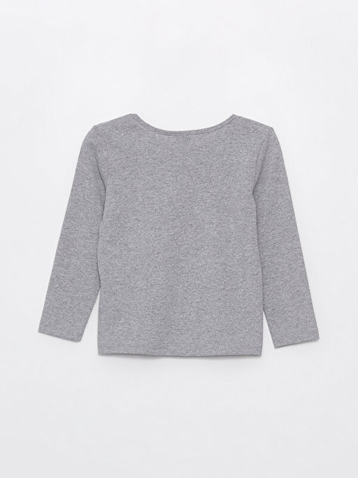 Bisiklet Yaka Basic Uzun Kollu K?z ?ocuk Ti??rt - Waikiki фото 3