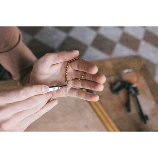 Замок-карабин родированный 1,2х0,5см Сердечко с удлинителем 5,3см, цвет серебро - Simaland фото 2