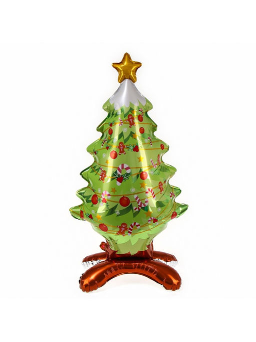 Воздушный шар фольгированный 47" «Новогодняя елочка», под воздух