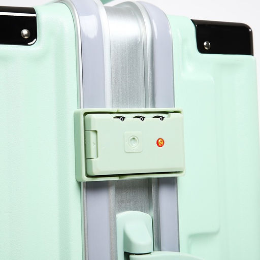 Чемодан малый 20, отдел на молнии, 2 кодовых замка, 4 колеса, крючок, цвет мятный - Simaland фото 6