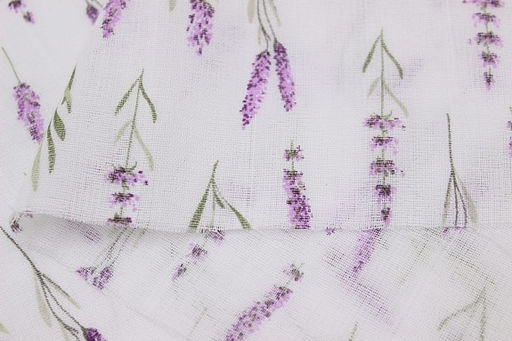 Муслин двухслойный Лавандовая нежность, ш.1.5м, хлопок-100%, 100гр/м.кв - Купава фото 6
