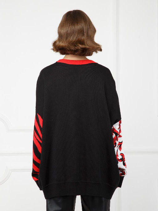 Джемпер женский ZZ-07011 black/red/white - Eleganzza фото 3