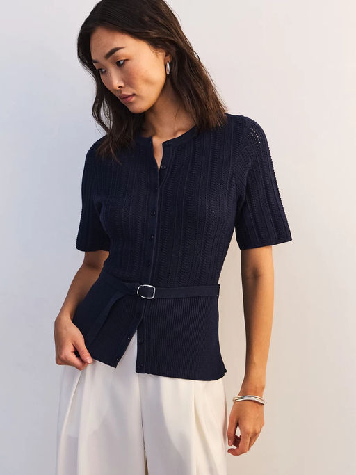 Приталенный кардиган с поясом / Zarina  фото 3